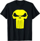 Marvel Punisher Yellow Skull Vintage Chest Logo T-Shirt - T-Shirt | Black