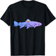 Fly Fishing Trout Fisherman Vintage Mountains Nature T-Shirt - T-Shirt | Black