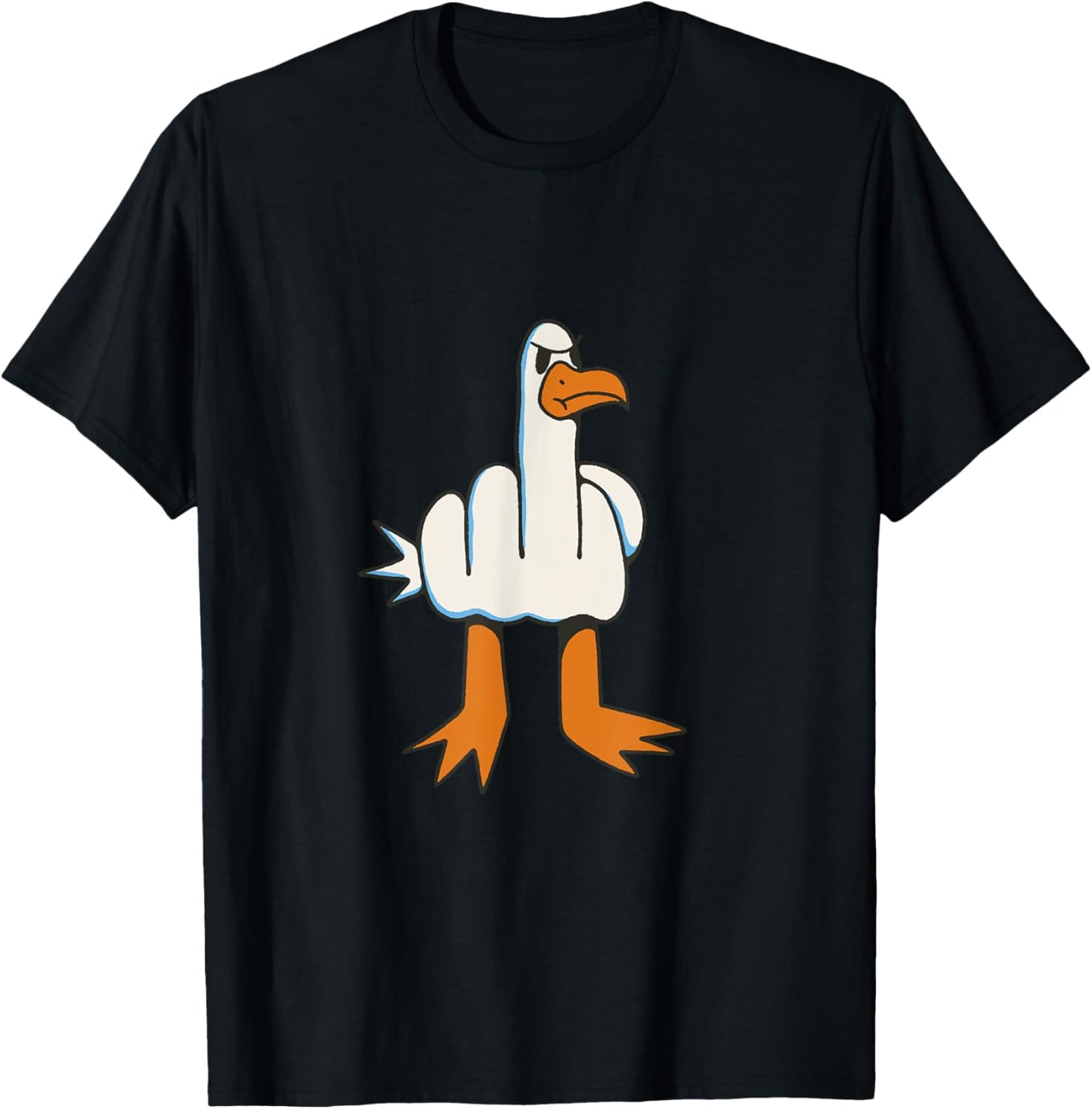 Bird giving the bird with the middle finger T-Shirt - T-Shirt | Black