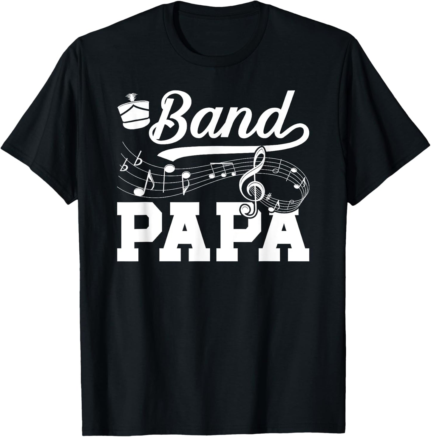 Band Papa Proud Marching Band Papa Grandpa T-Shirt - T-Shirt | Black