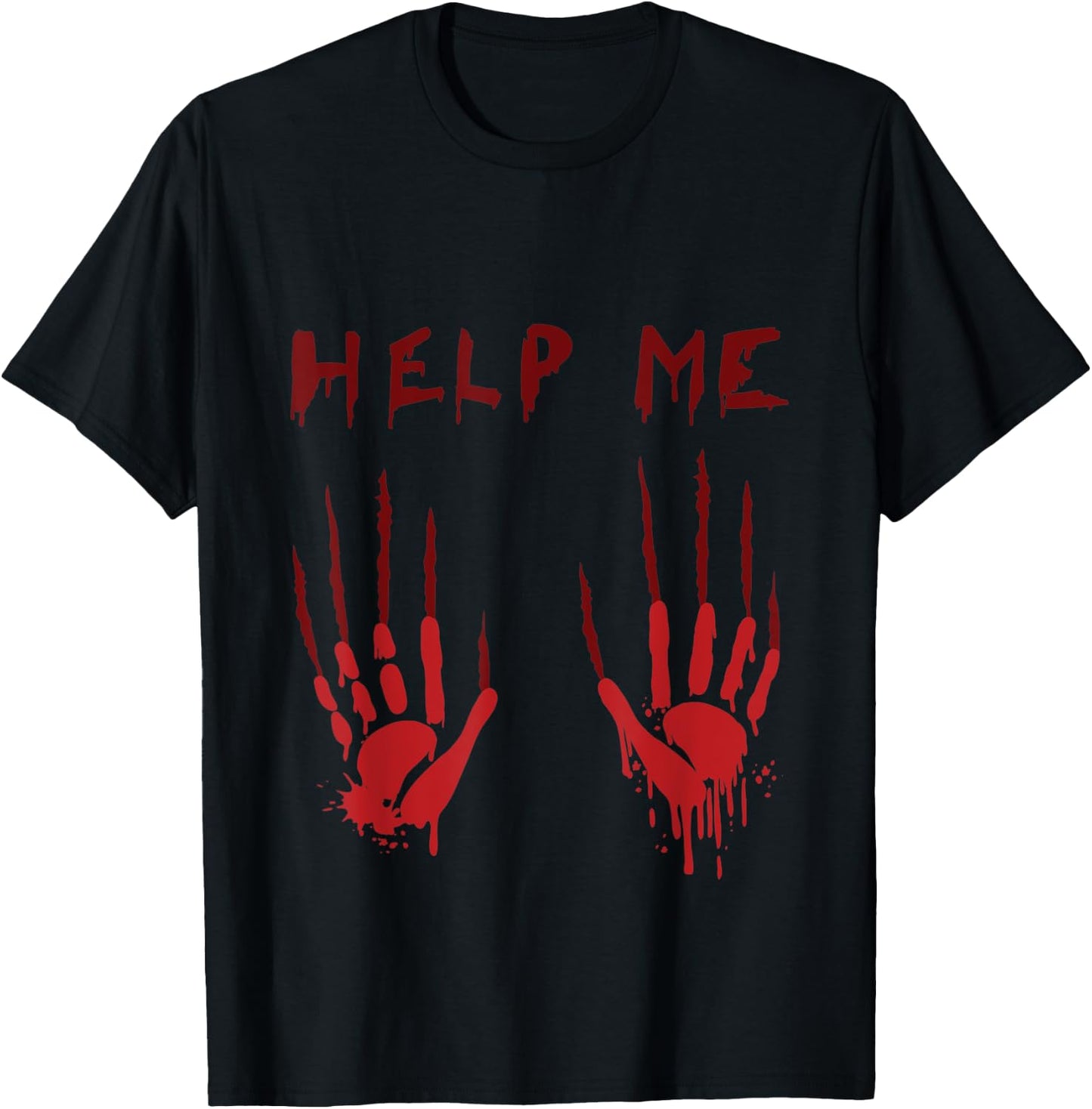 Help Me Halloween Bloody Creepy Horror Movie T-Shirt - T-Shirt | Black