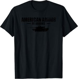 American Armor M1 Abrams Tank (distressed) T-Shirt - T-Shirt | Black