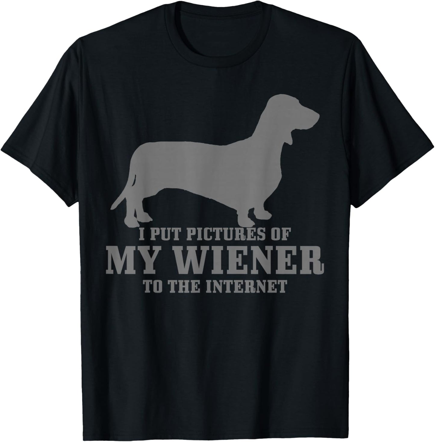 Wiener Dog Funny Weiner Doxie Dachshund Mom Dad Gift T-Shirt - T-Shirt | Black