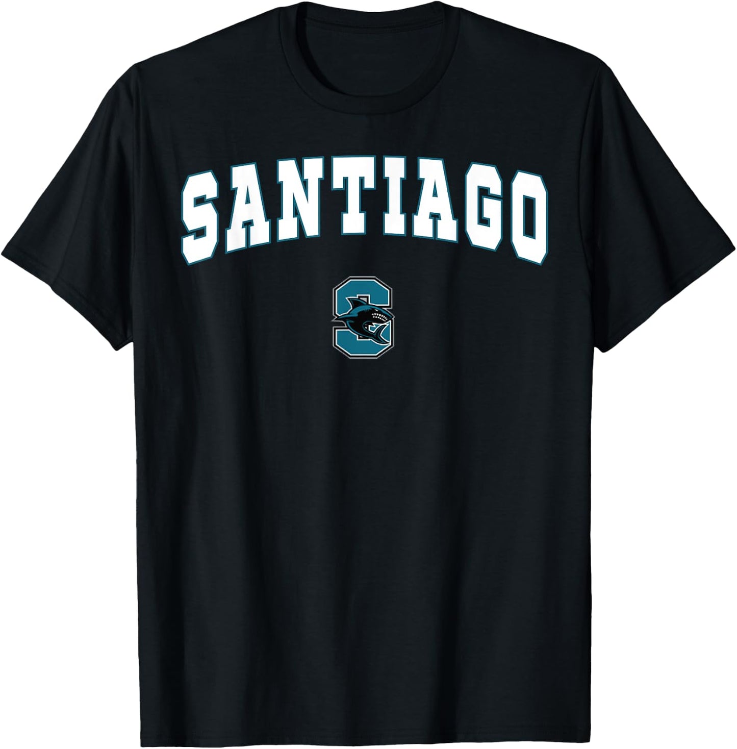 Santiago High School Sharks C2 T-Shirt - T-Shirt | Black