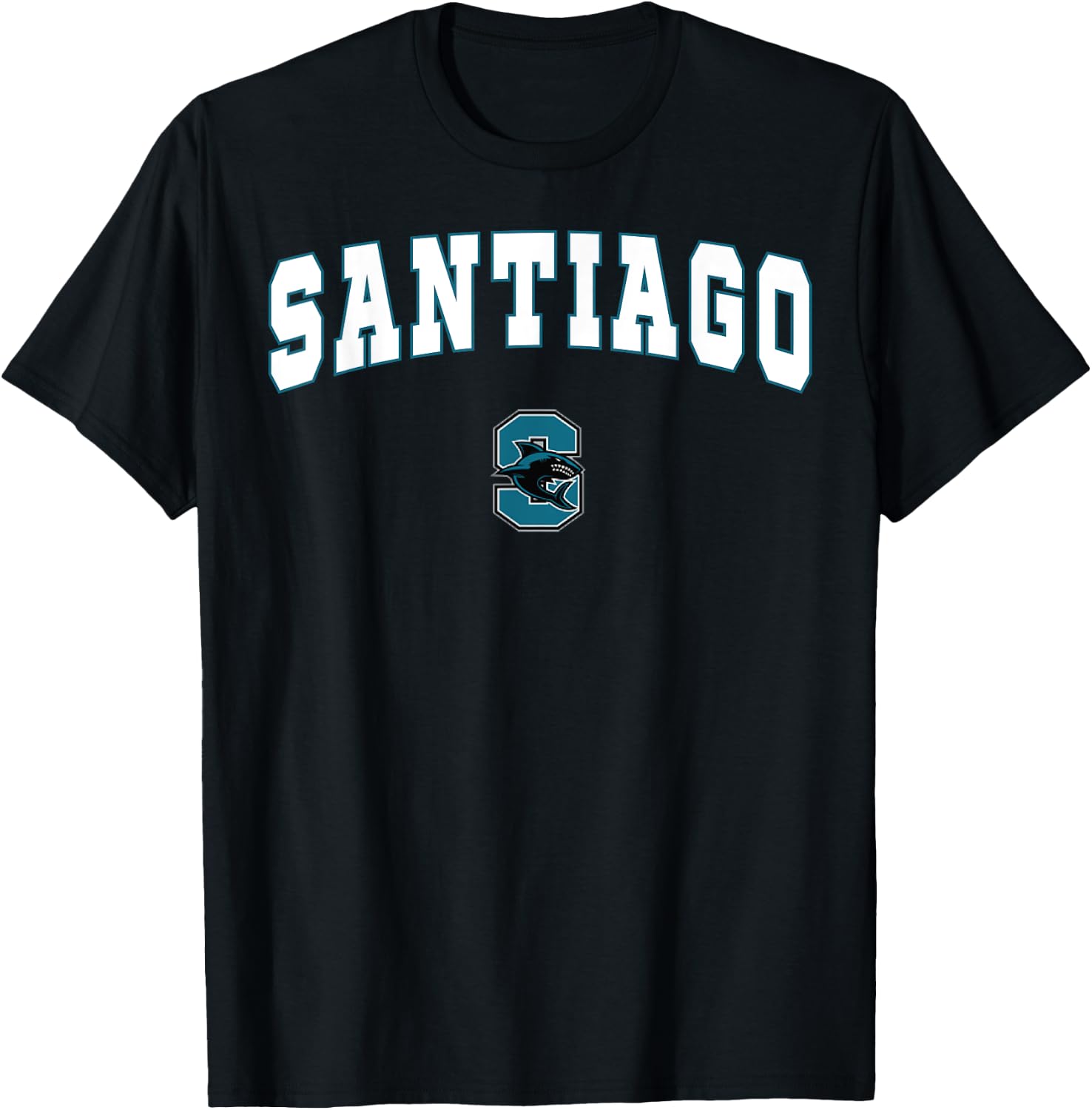 Santiago High School Sharks C2 T-Shirt - T-Shirt | Black