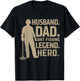 Husband Dad Dirt Fishing Legend Hero T-Shirt - T-Shirt | Black