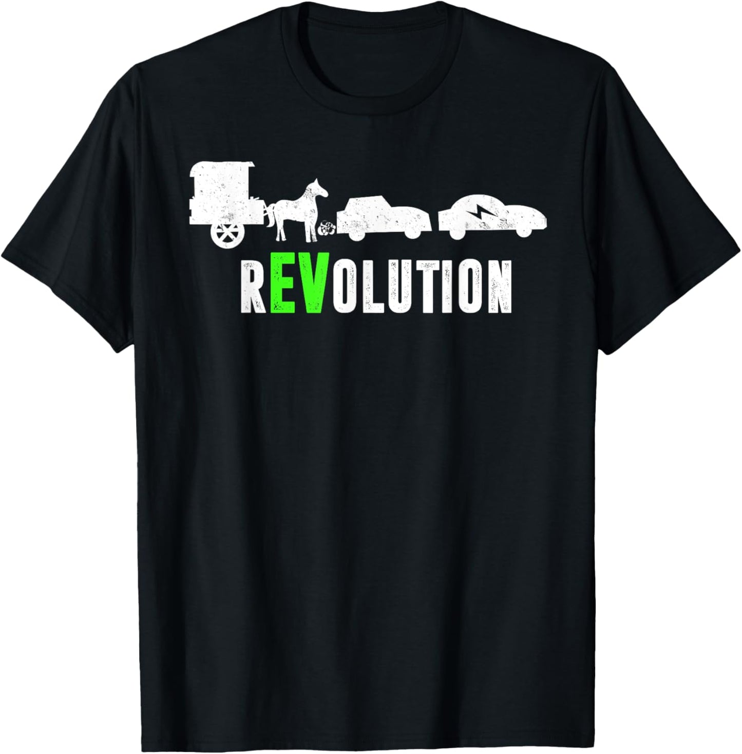 Electric Vehicle rEVolution EV Driver T-Shirt - T-Shirt | Black