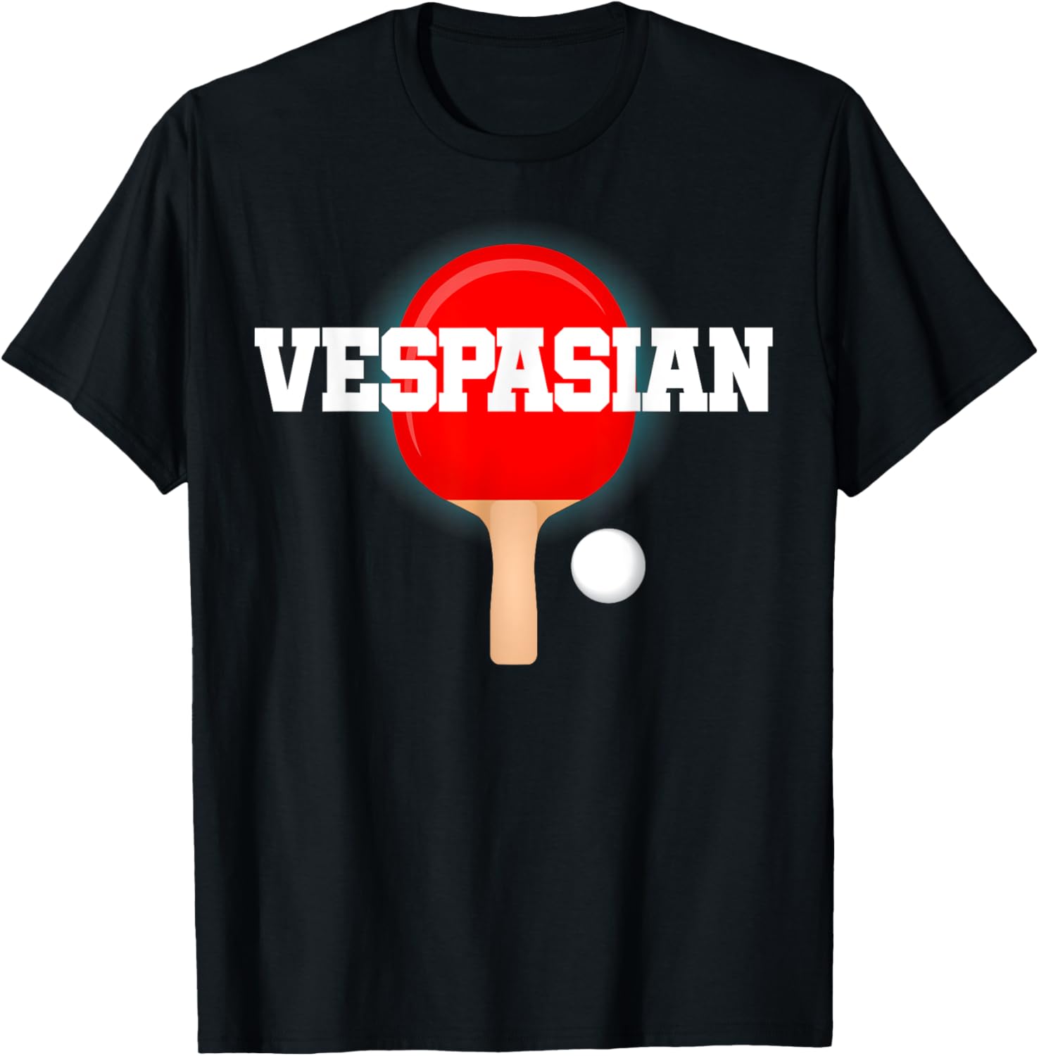 Vespasian Name Boys Table Tennis Ping Pong Game Racket Sport T-Shirt - T-Shirt | Black