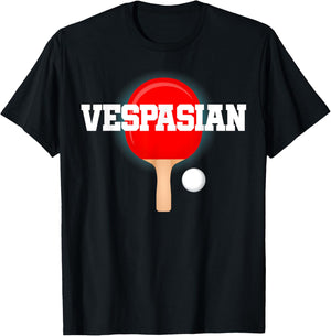 Vespasian Name Boys Table Tennis Ping Pong Game Racket Sport T-Shirt - T-Shirt | Black
