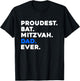 PROUDEST BAT MITZVAH DAD EVER Jewish Daughter Celebration T-Shirt - T-Shirt | Black