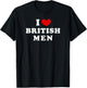 I Love British Men, I Heart British Men T-Shirt - T-Shirt | Black