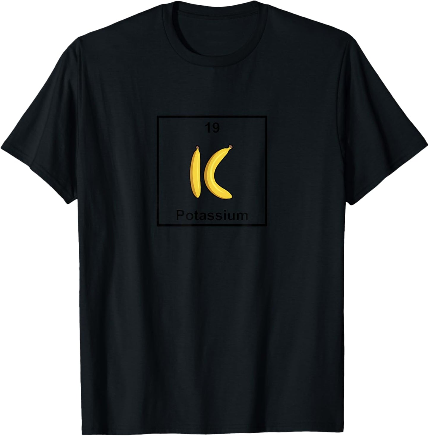 Potassium Banana Element Periodic Table T-Shirt - T-Shirt | Black