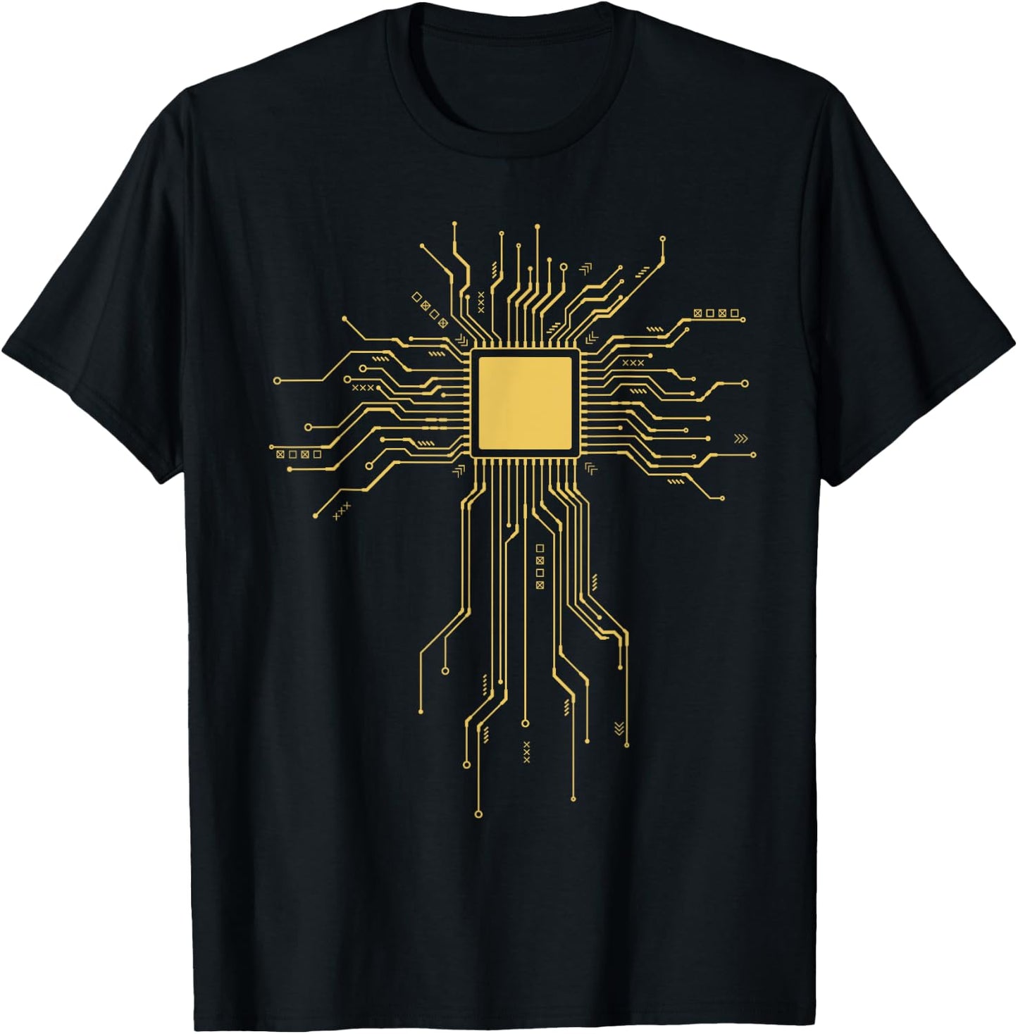 Computer Geek CPU Processor PCB Board Gamer Programmer T-Shirt - T-Shirt | Black