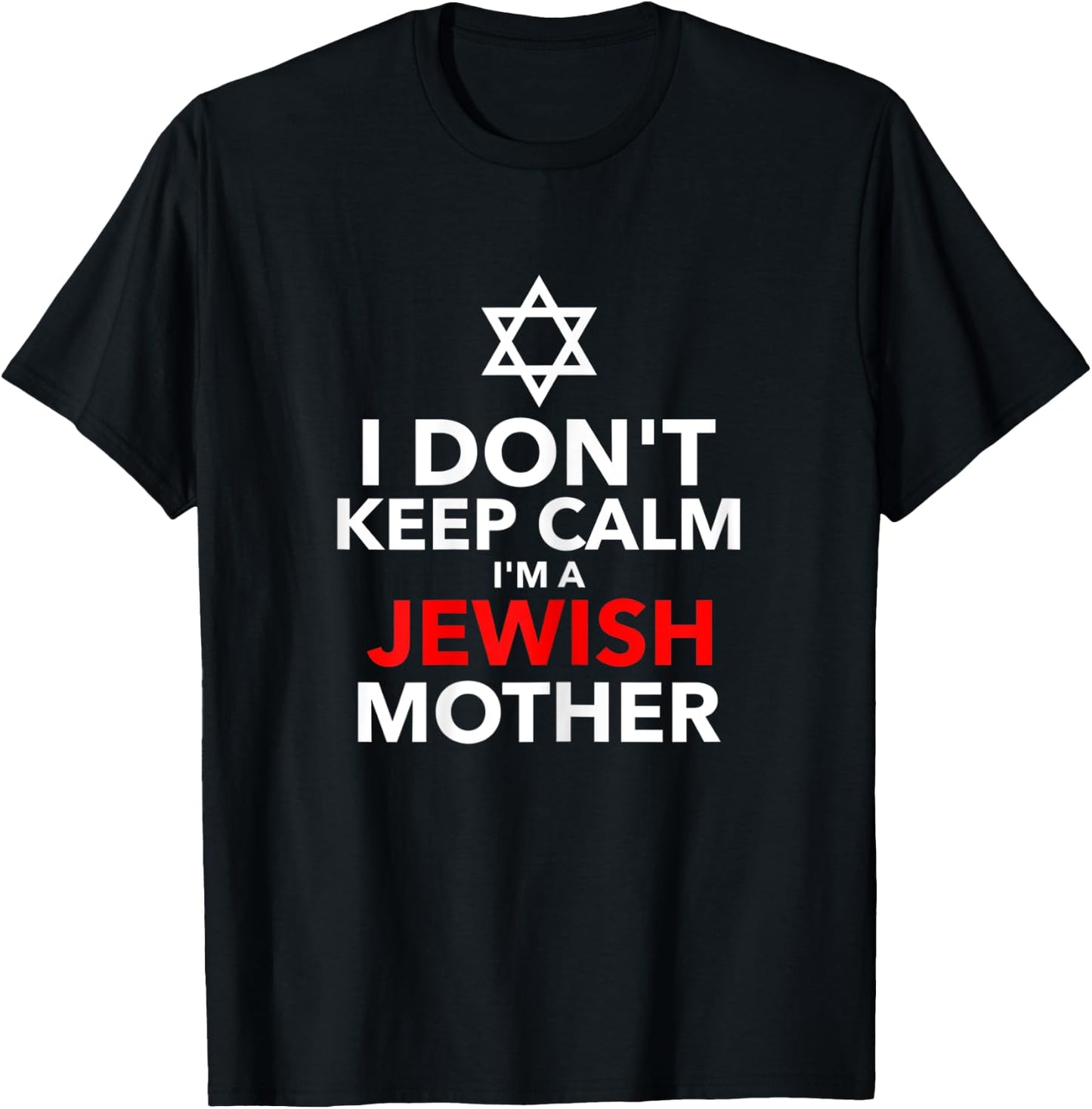 Jewish Mother T Shirt Gift Funny For Mom Mommy Shirt T-Shirt - T-Shirt | Black