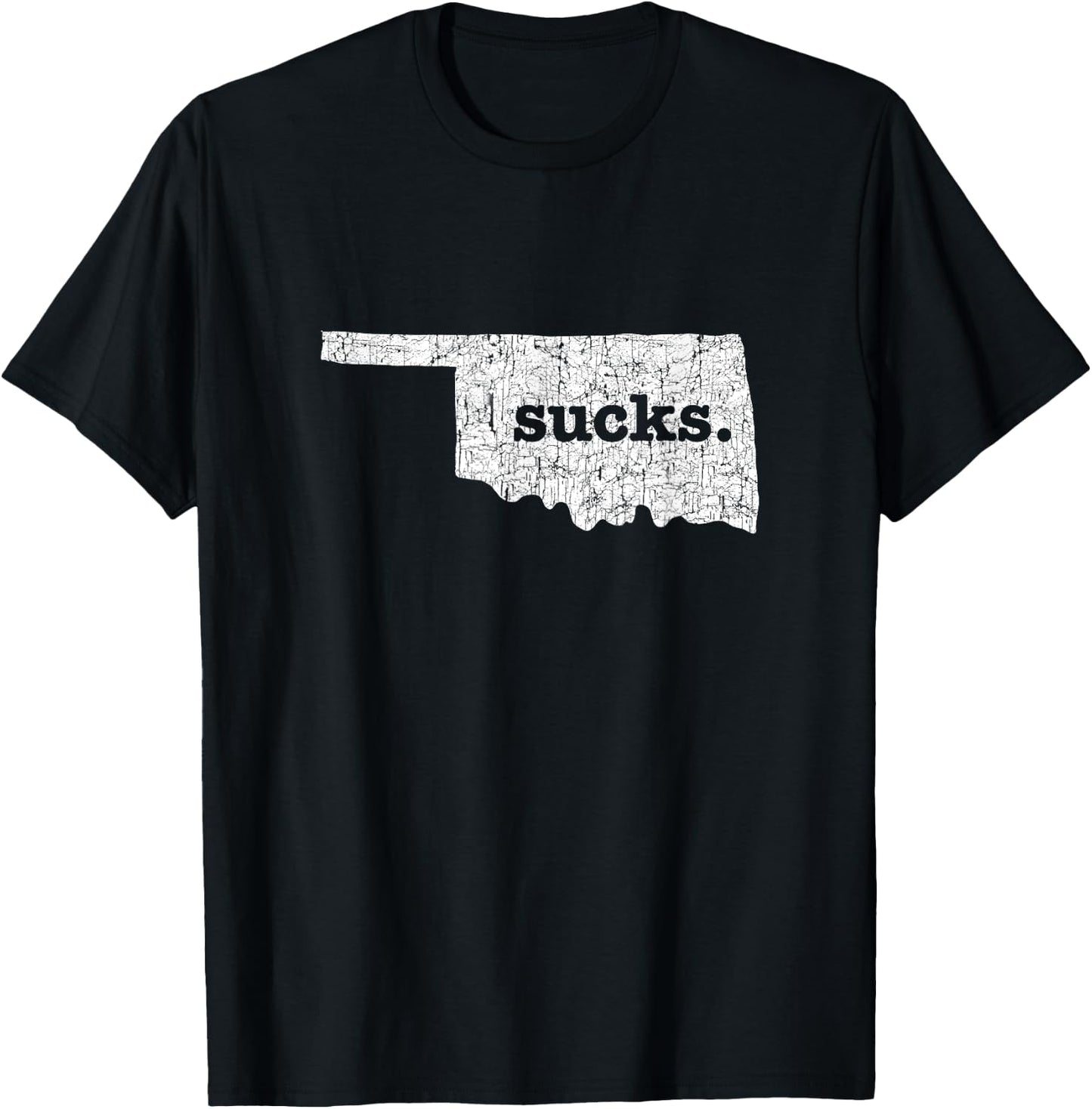 Oklahoma Sucks Funny Retro Style Gag T-Shirt - T-Shirt | Black