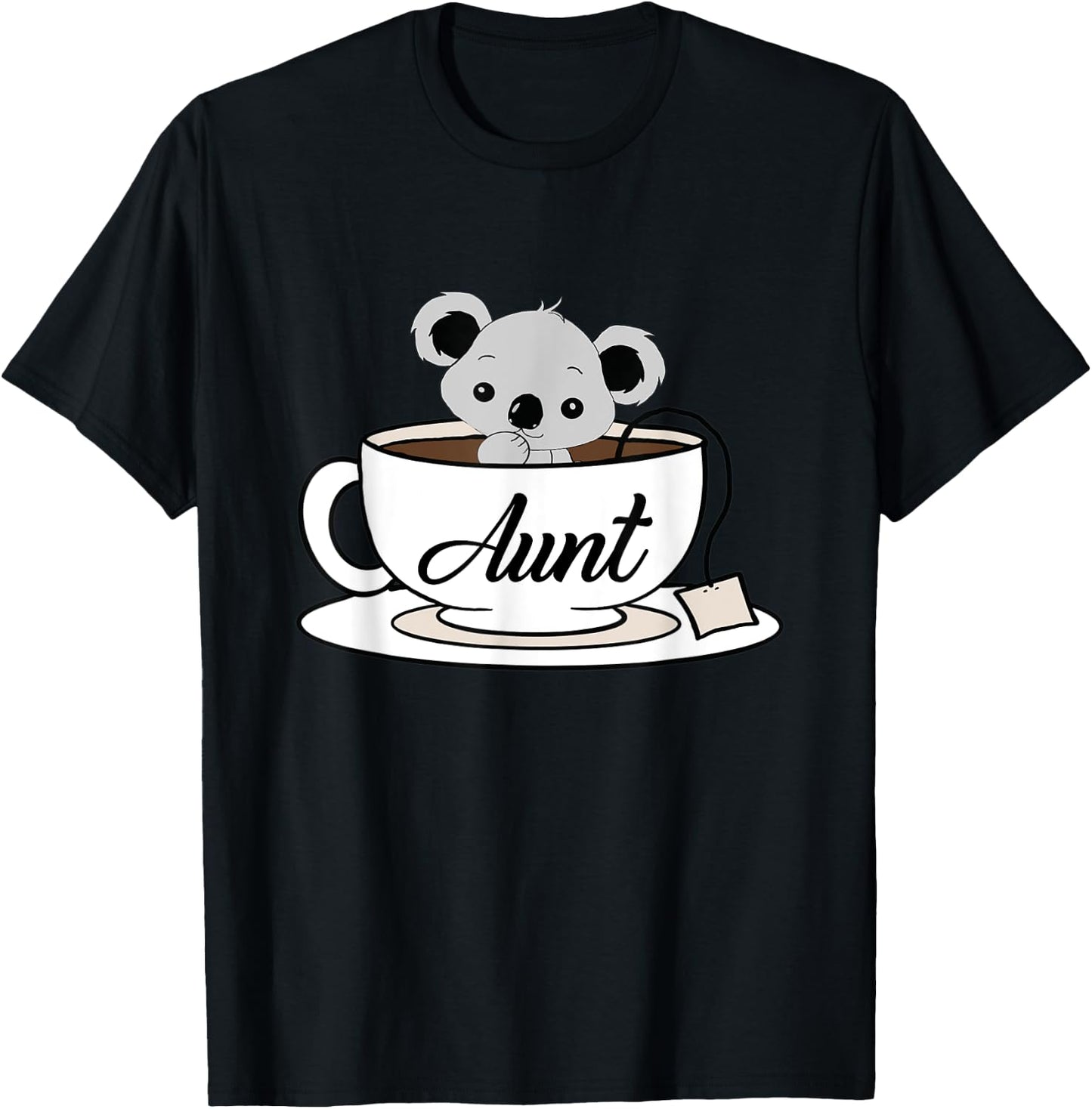 Koala Tea Aunt Tea Lover Gift Funny Koala T-Shirt - T-Shirt | Black