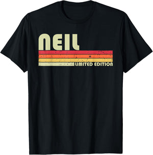 Neil Gift Name Personalized Funny Retro Vintage Birthday Small T-Shirt - T-Shirt | Black