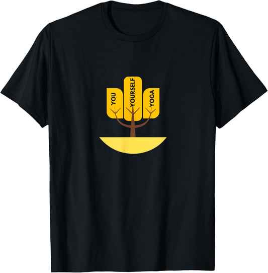 You, Yourself, and Yoga Studio Logo T-Shirt - T-Shirt | Black