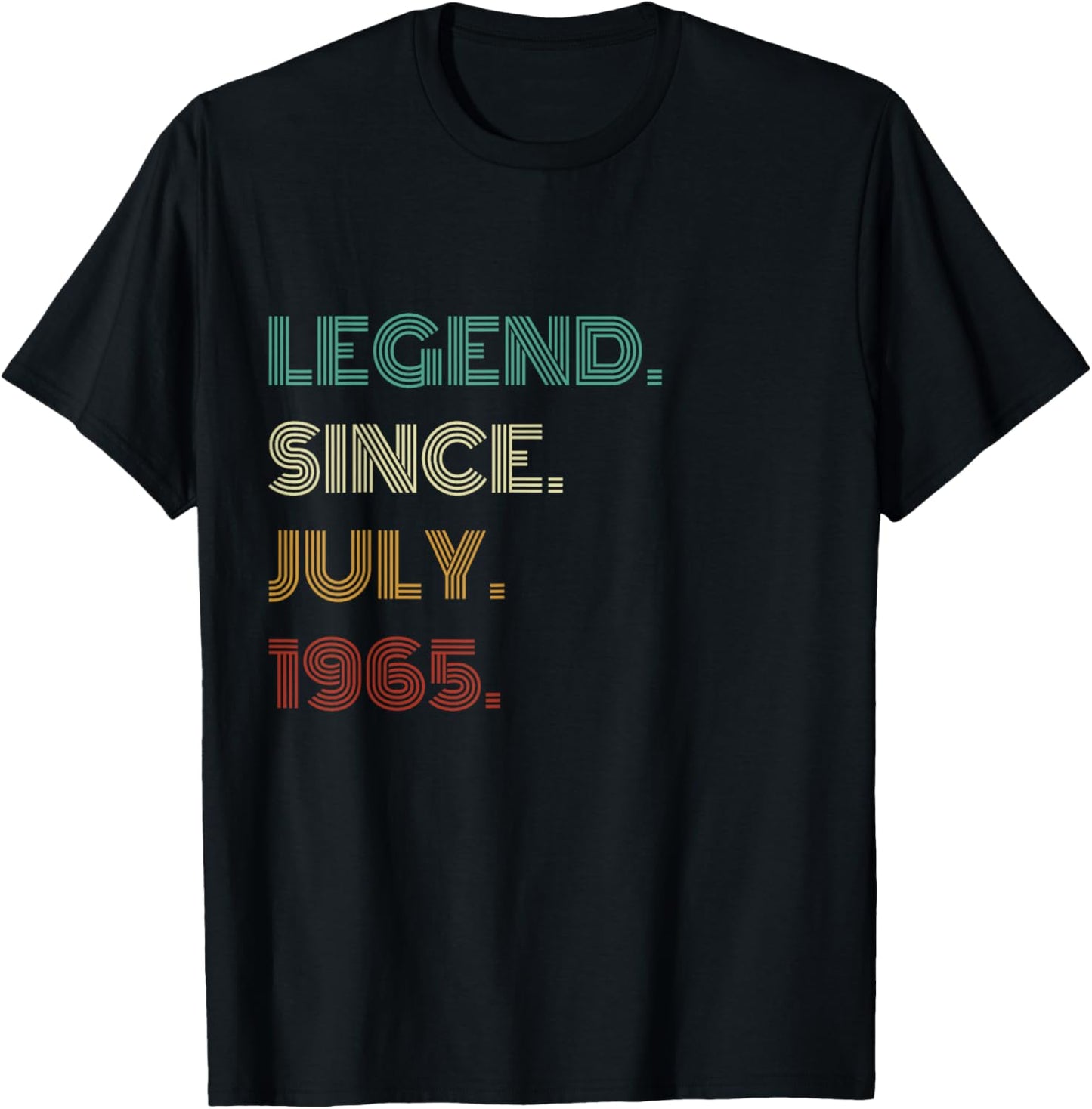 60 Years Old Legend Since July 1965 60th Birthday T-Shirt - T-Shirt | Black
