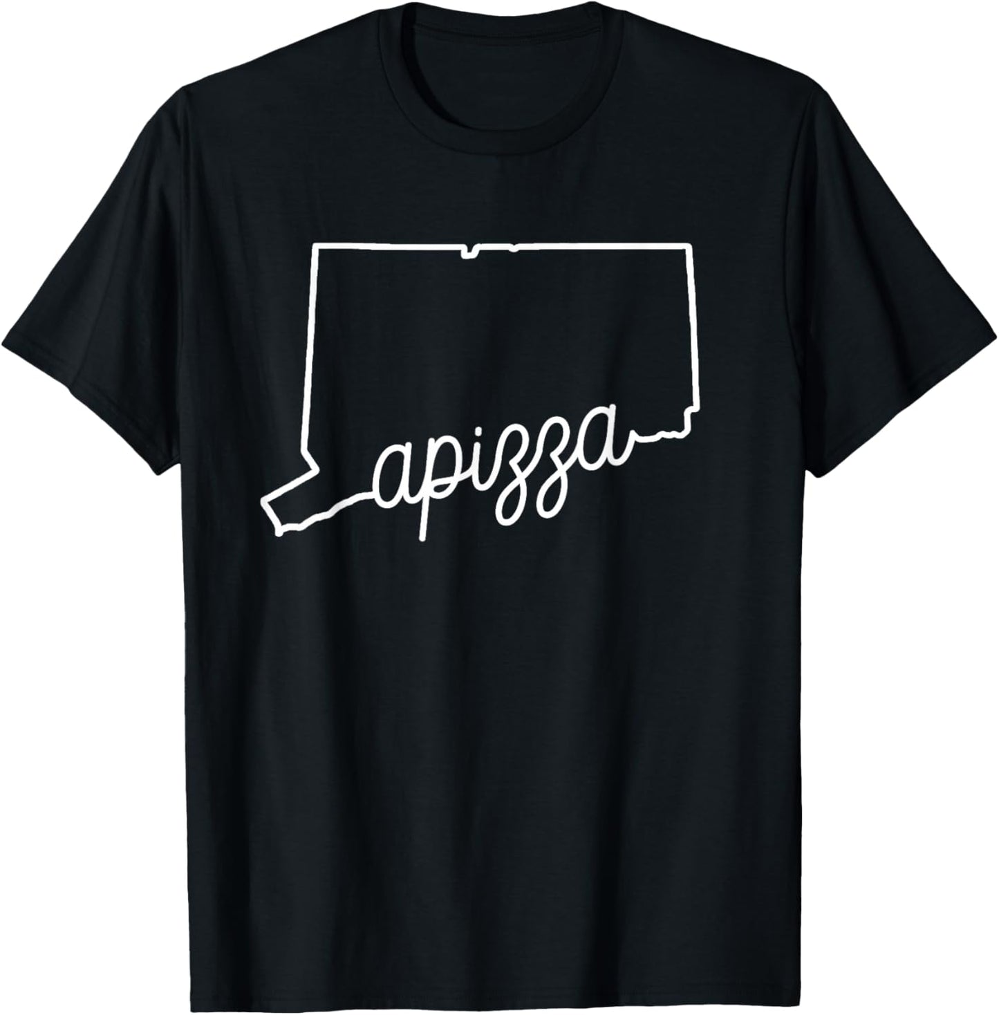 Apizza New Haven Pizza Award Winning Tomato Pie Connecticut T-Shirt - T-Shirt | Black