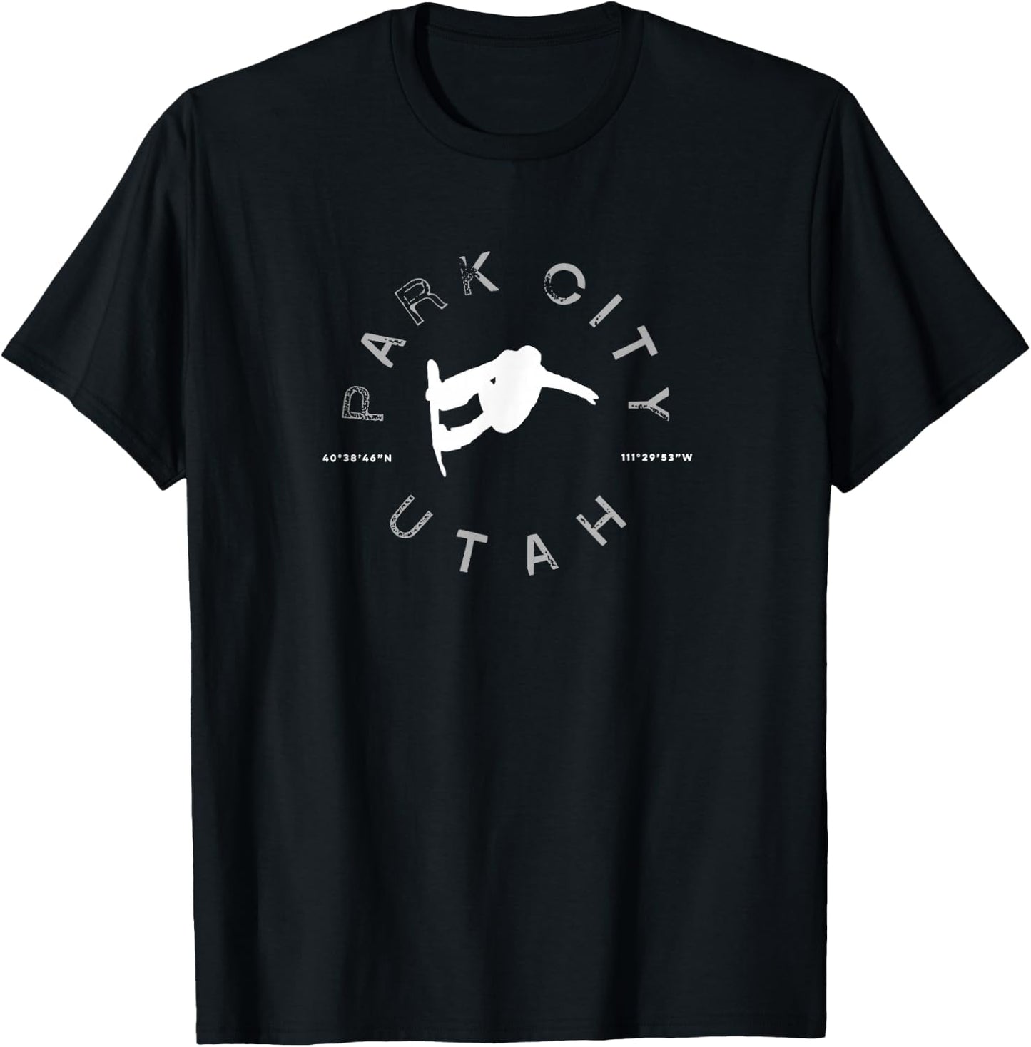 Park City Utah Graphic Vintage Retro Snowboarding T T-Shirt - T-Shirt | Black