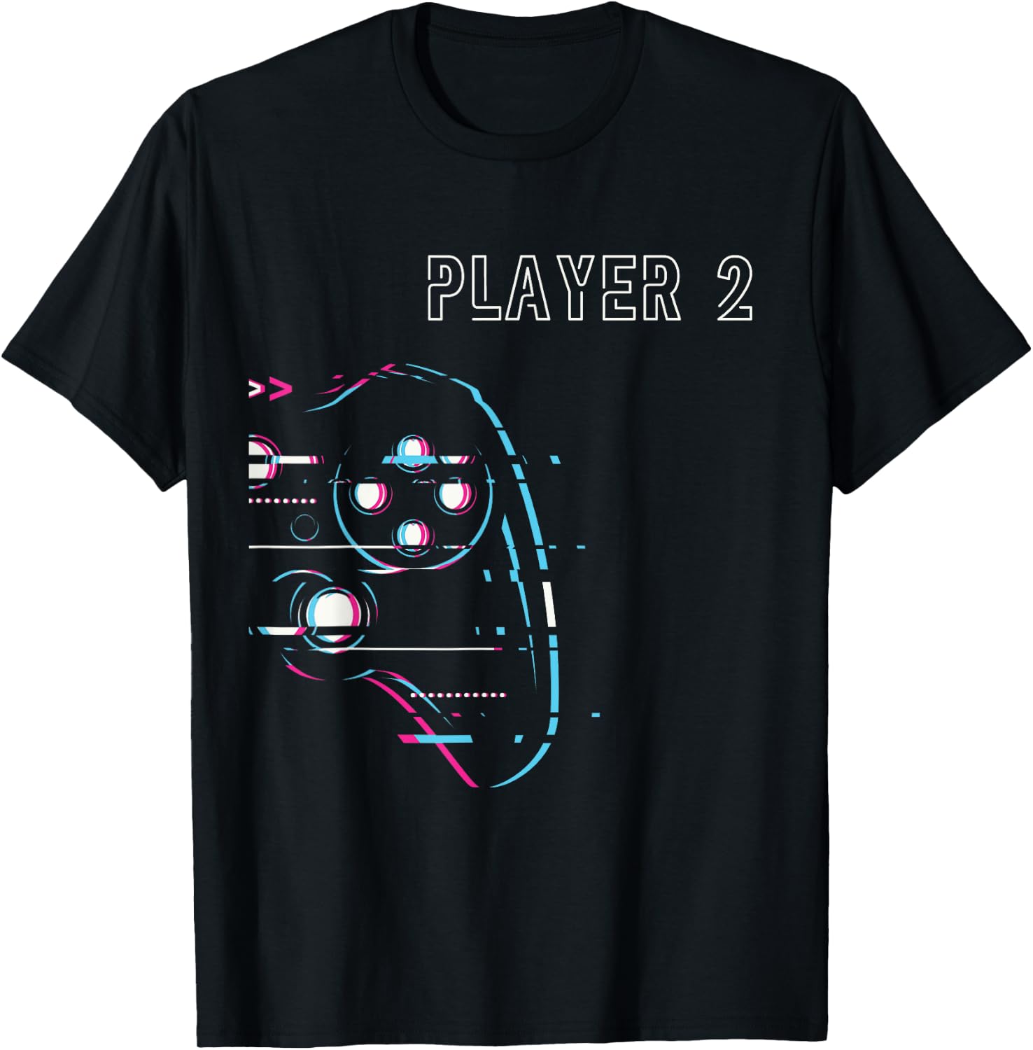 Gamer Couple - Player 1 Player 2 - Gamer Team T-Shirt - T-Shirt | Black