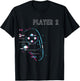 Gamer Couple - Player 1 Player 2 - Gamer Team T-Shirt - T-Shirt | Black