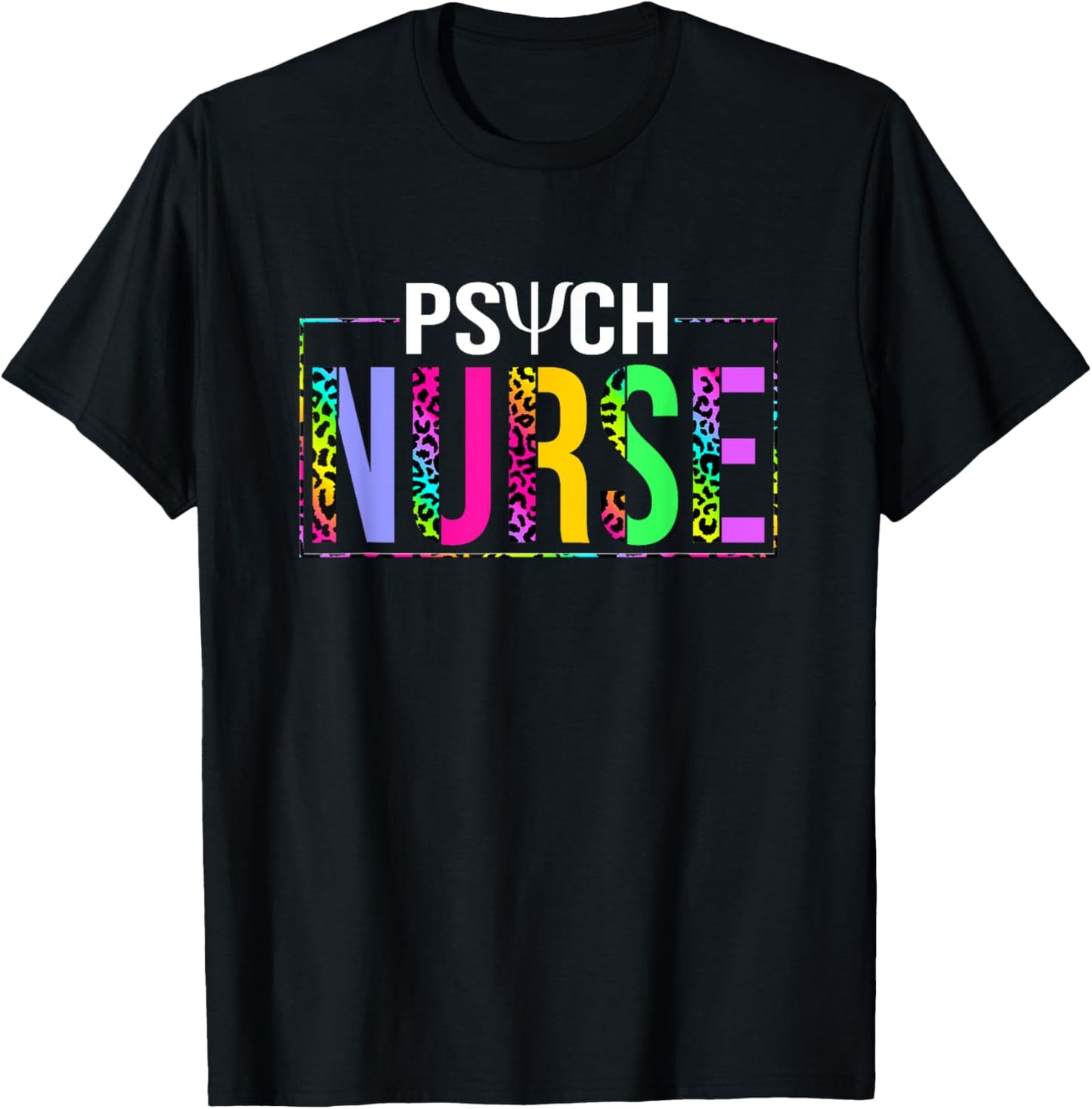 Mental Health Psychiatric Nurse Psych Nurse Adult , Black, Small, Short Sleeve, Classic Fit, U-Neck, Cotton Blend, Humor, Nursing, Psychiatry, Psych Nurse T-Shirt - T-Shirt | Black