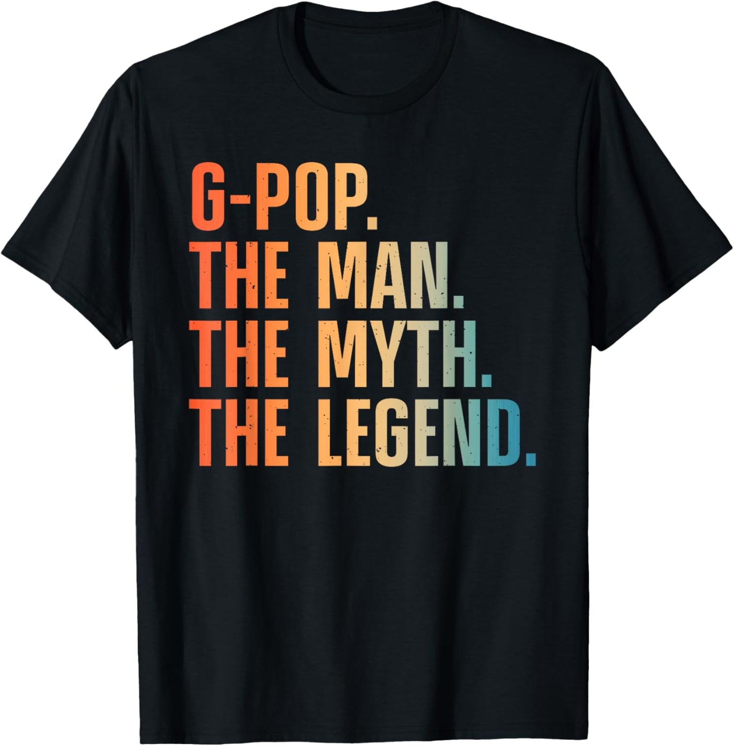 Funny G-Pop Art For Grandpa Grandfather From Grandkids G-Pop T-Shirt - T-Shirt | Black