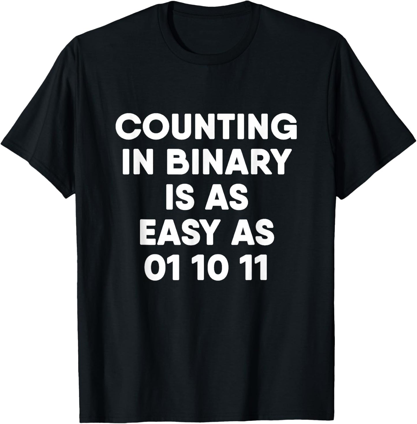 Counting In Binary Computer Science T-Shirt - T-Shirt | Black