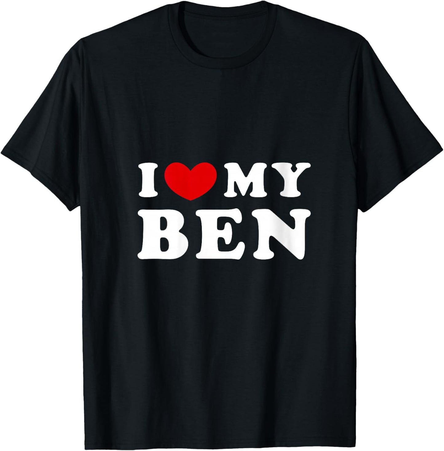 I Love My Ben, I Love My Ben V-Neck T-Shirt - T-Shirt | Black