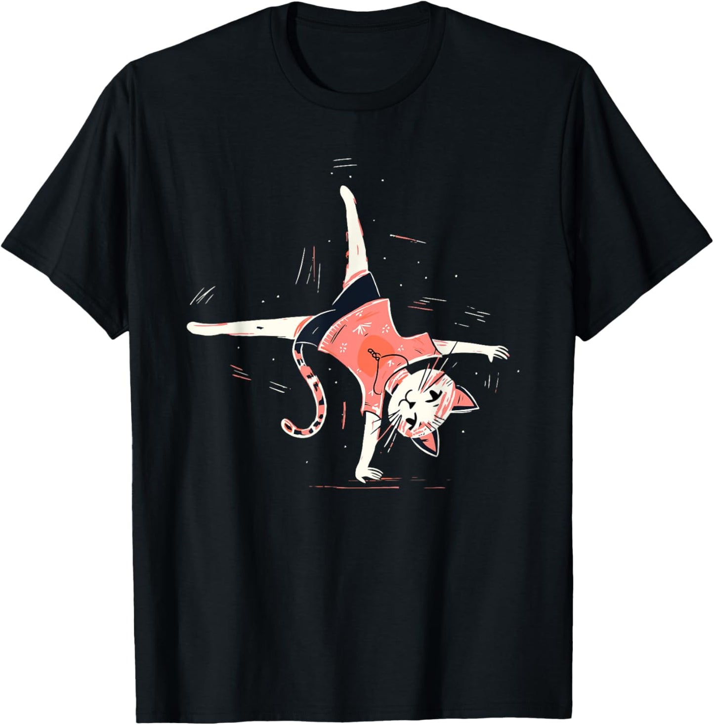 Acrobatic cat gymnastics Gymnastic pose Men Women Kids T-Shirt - T-Shirt | Black