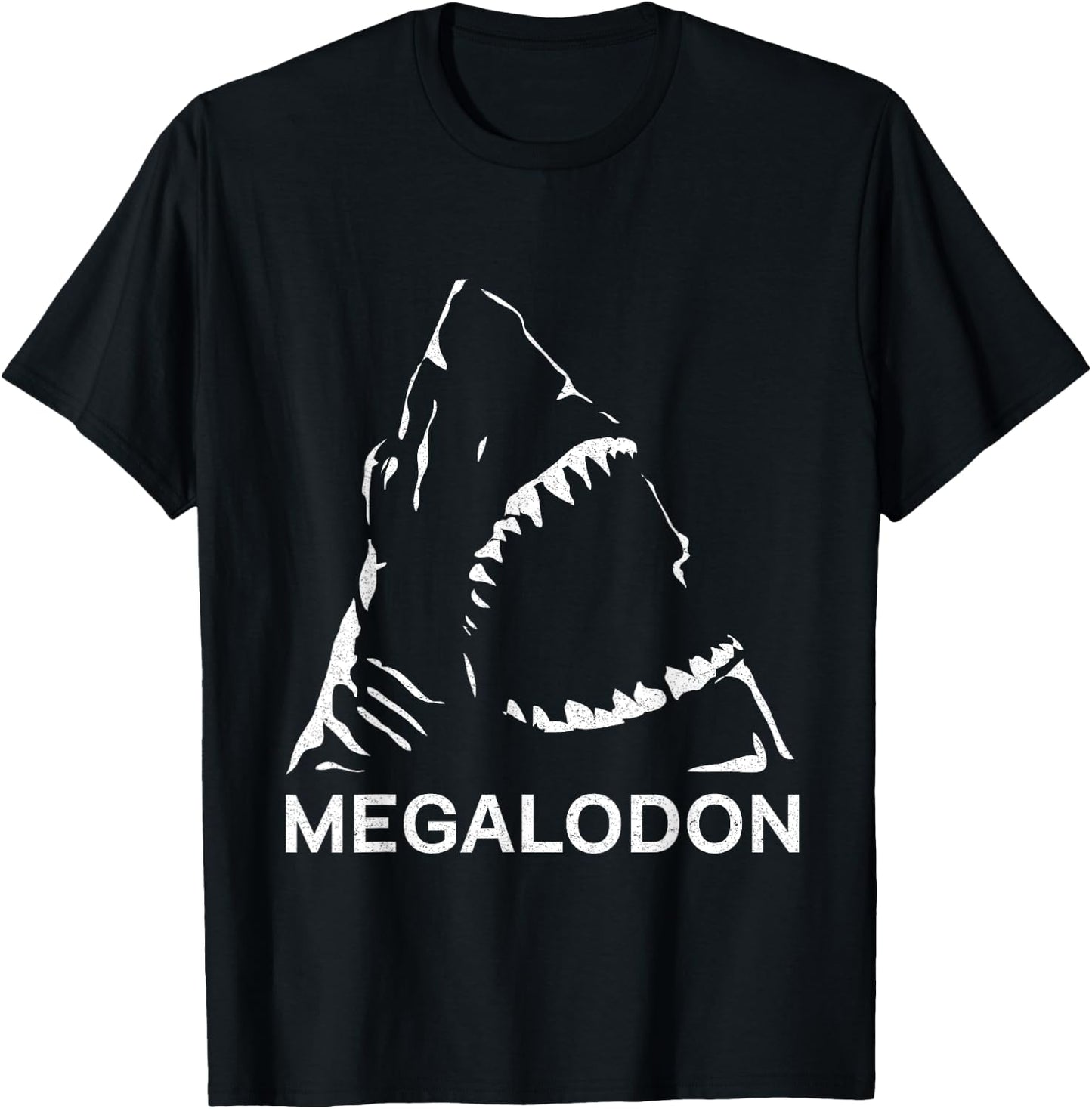 Megalodon Giant Shark Fossil Prehistoric Paleontologist T-Shirt - T-Shirt | Black