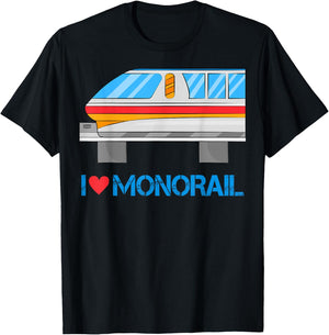 Vehicle Monorail T Shirt. Public Transportation People Mover T-Shirt - T-Shirt | Black