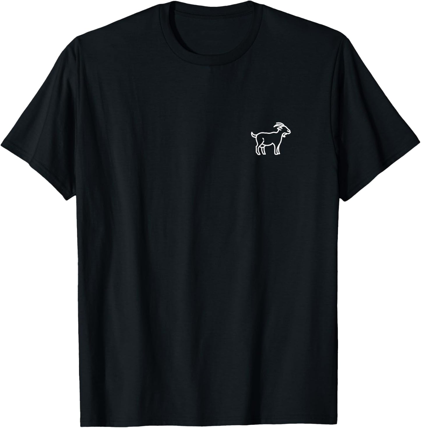 The Pocket Patch Badge Apparel Co. Goat Animal Badge Patch Line Art Icon Outline Gift T-Shirt - T-Shirt | Black