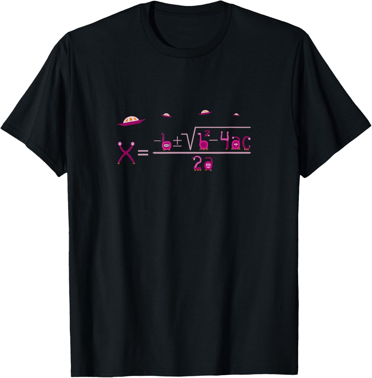 Glorious Geek Art Nerdy Aliens Cute Math T-Shirt - T-Shirt | Black