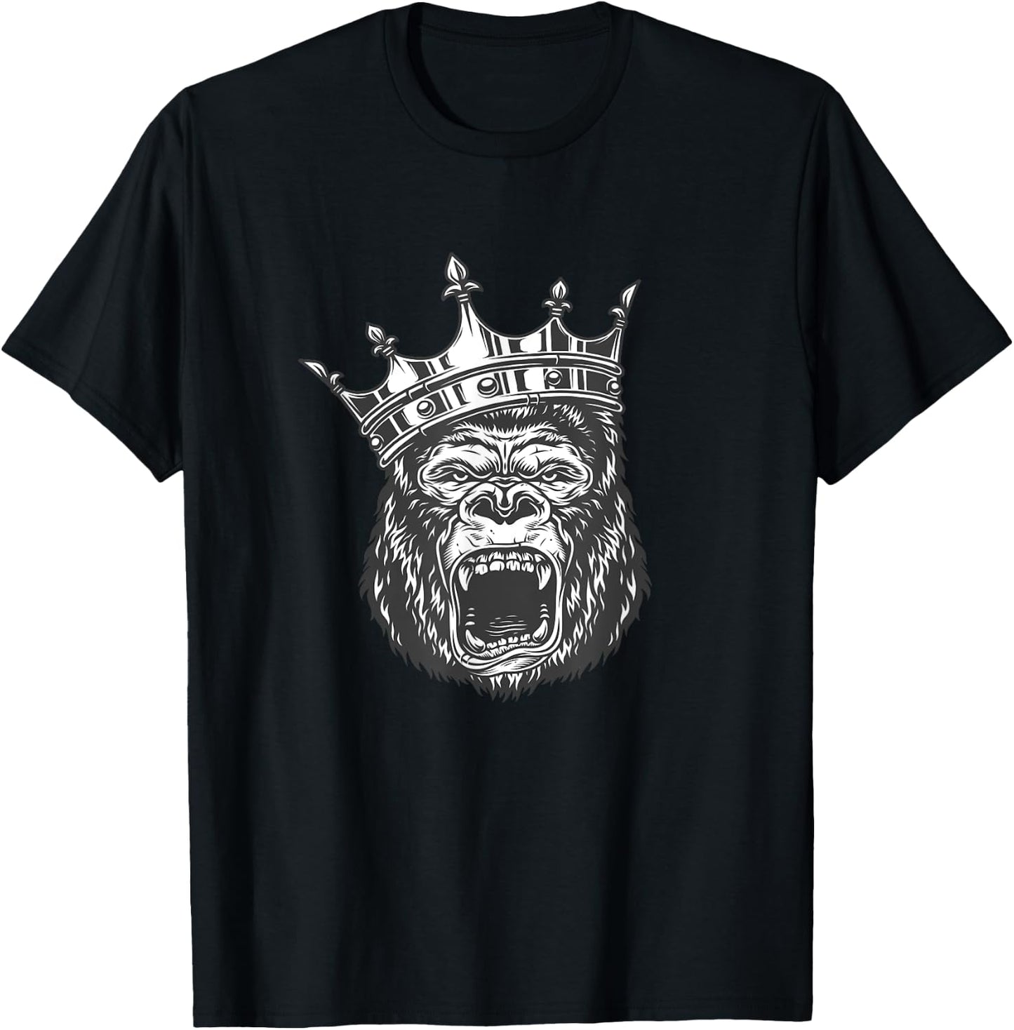 Gorilla Head - Gorilla male - Monkey Ringleader - Primate T-Shirt - T-Shirt | Black