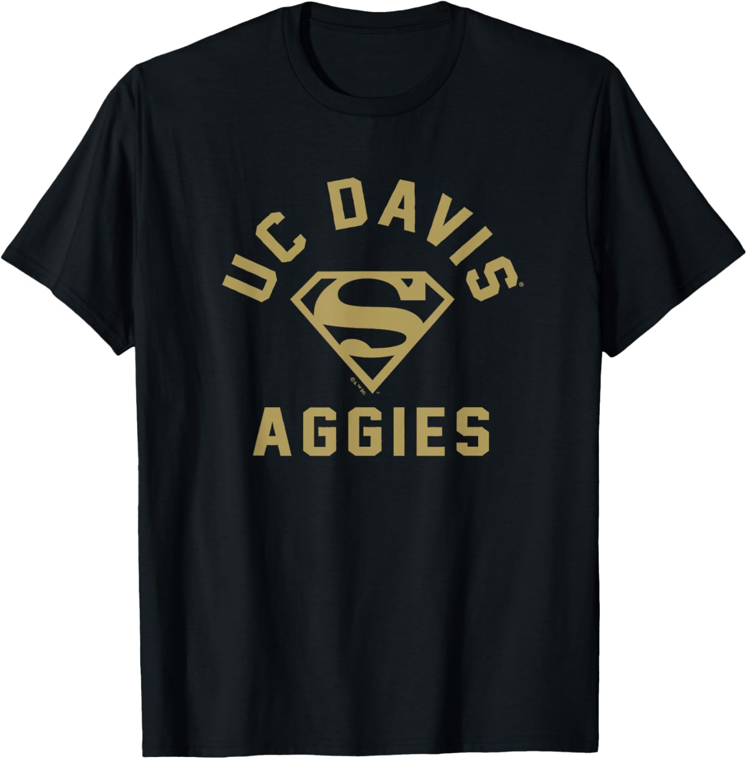 University of California Davis x Superman Logo Aggies T-Shirt - T-Shirt | Black