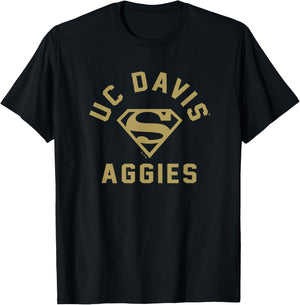 University of California Davis x Superman Logo Aggies T-Shirt - T-Shirt | Black