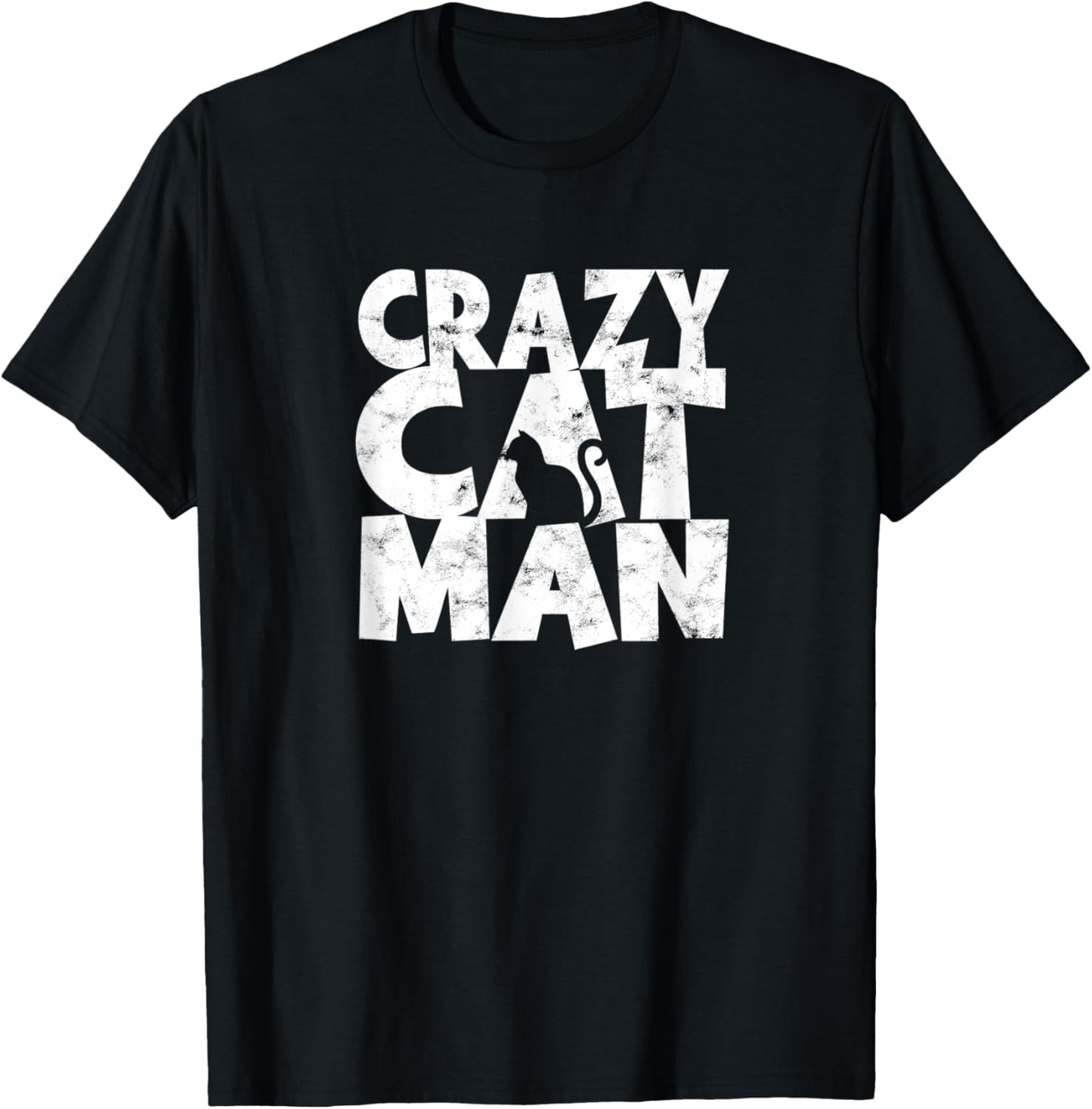 Crazy cat man - Cat T-Shirt - T-Shirt | Black