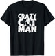 Crazy cat man - Cat T-Shirt - T-Shirt | Black