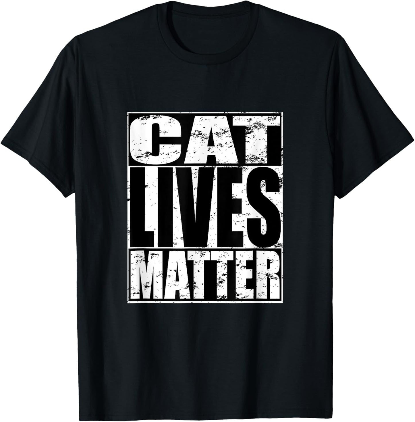 Cat Lives Matter Funny Kitten Cat Lover Gift Men Women T-Shirt - T-Shirt | Black