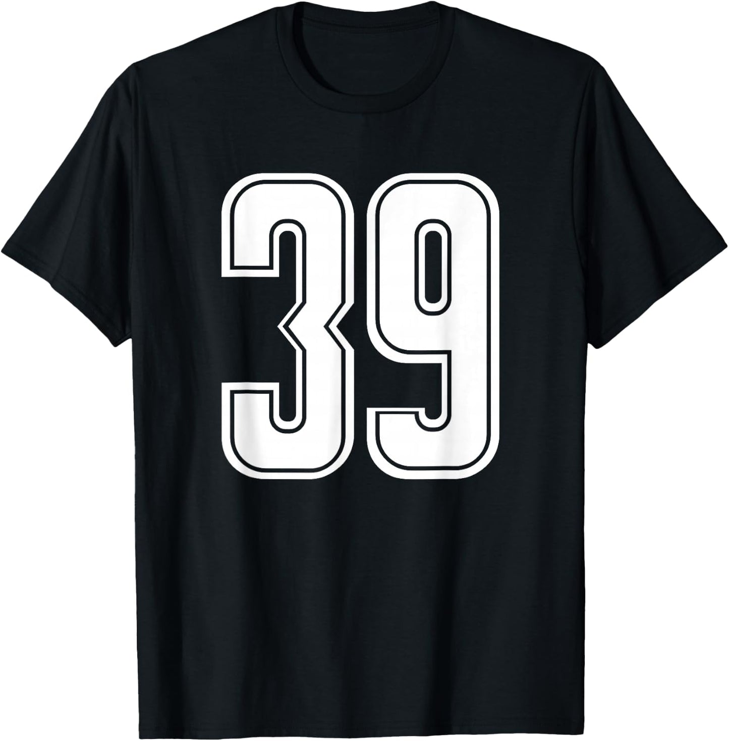 Sport Team Number #39 T-Shirt - T-Shirt | Black