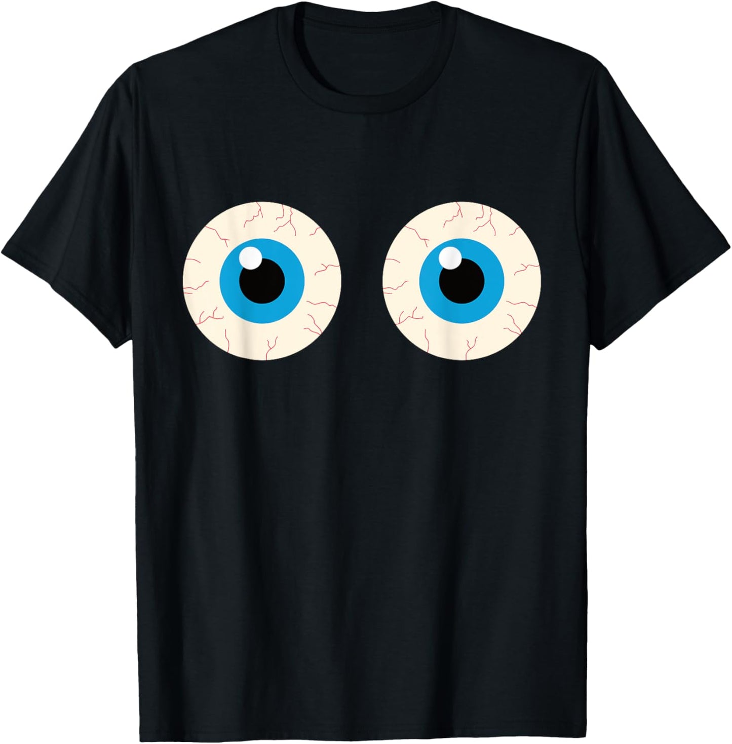 Boob Eyes Funny Halloween Boobie Adult Humor Simple Costume T-Shirt - T-Shirt | Black