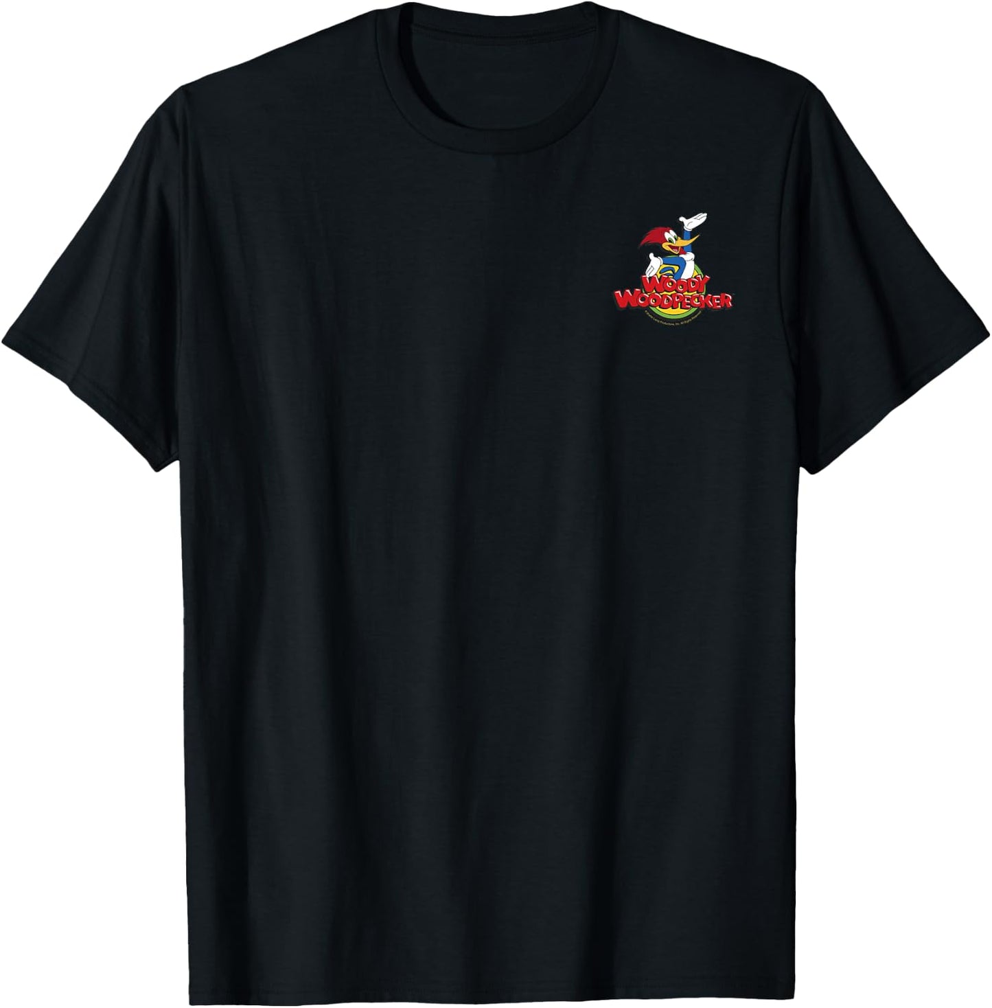 Woody Woodpecker Vintage Pocket Logo T-Shirt - T-Shirt | Black