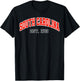 Retro South Carolina State Souvenir SC Vintage Sport Varsity T-Shirt - T-Shirt | Black