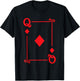 Playing Cards Costume - Queen Diamonds Card - Queen Card T-Shirt - T-Shirt | Black
