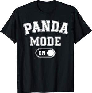 Panda Mode On Costume Funny Animal Lover Gift T-Shirt - T-Shirt | Black