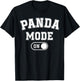 Panda Mode On Costume Funny Animal Lover Gift T-Shirt - T-Shirt | Black