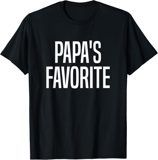 Papa's Favorite Grandchild T-Shirt - T-Shirt | Black